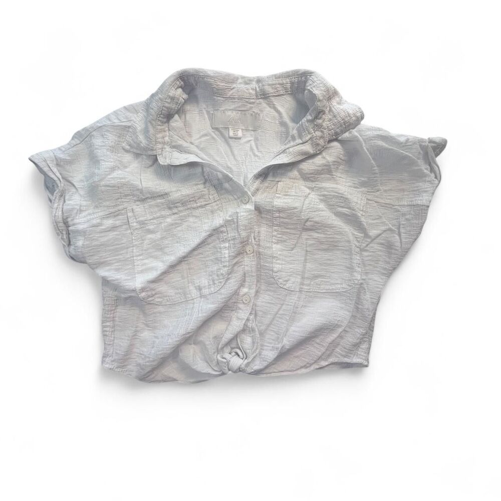 Zara Girls Boho Cottagecore Cropped Button-Up Size 9–10 Years